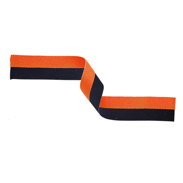 Medal Ribbon Orange & Black 395x22mm