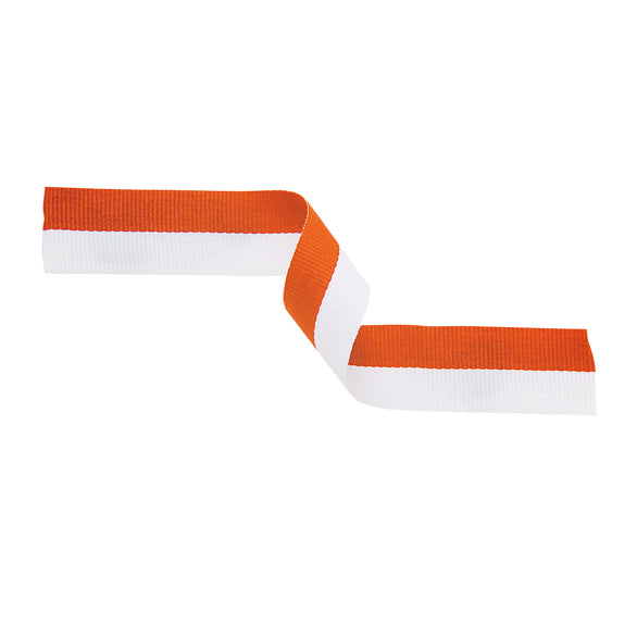 Medal Ribbon Orange & White 395x22mm