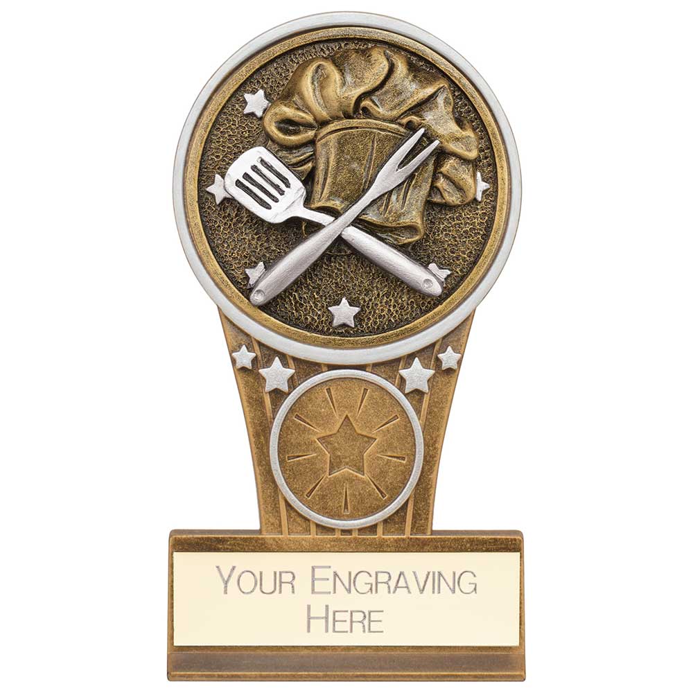 Ikon Tower Cooking Award Antique Silver & Gold 125mm