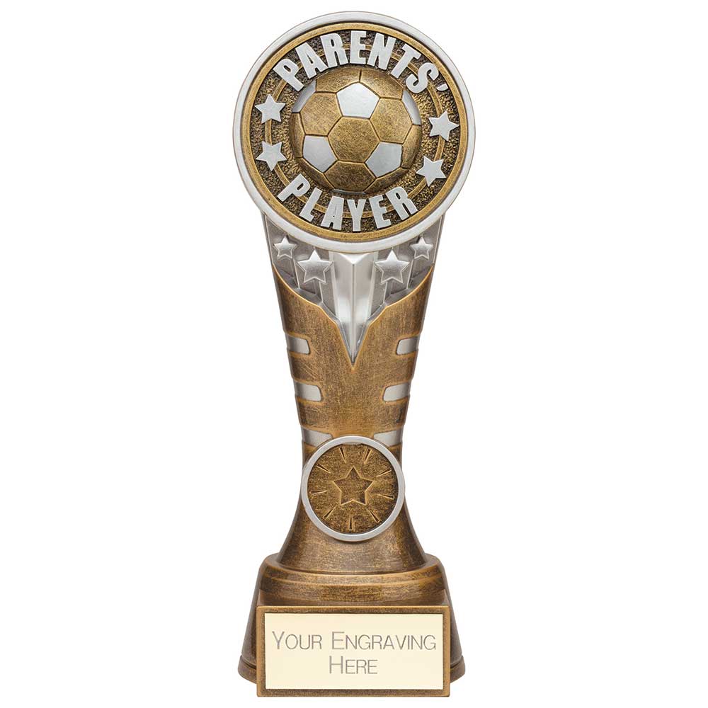 Ikon Tower Parents Player Award Antique Silver & Gold 200mm
