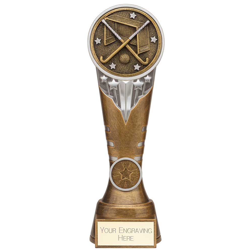 Ikon Tower Hockey Award Antique Silver & Gold 225mm