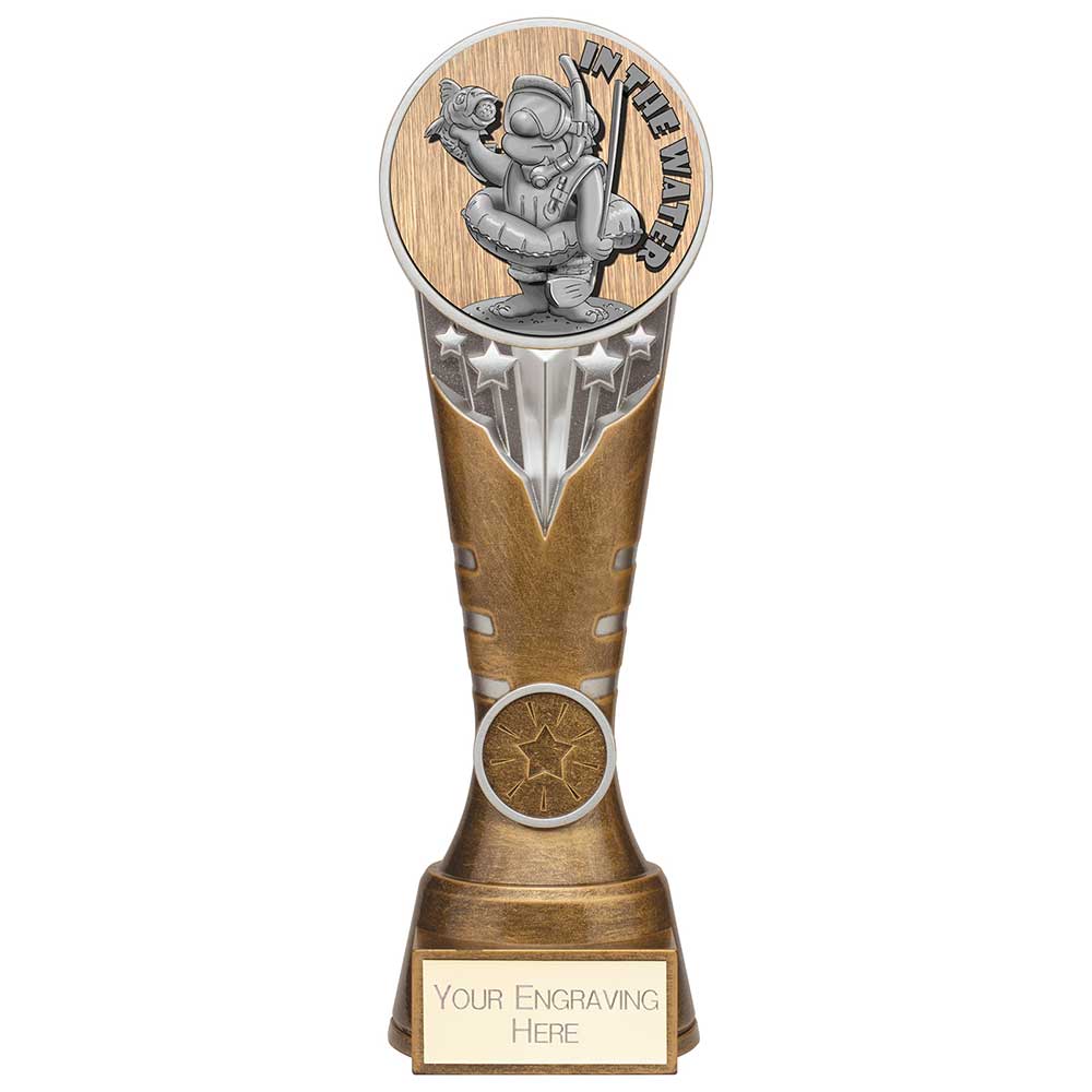 Ikon Goof Balls In The Water Award Antique Silver & Gold 225mm