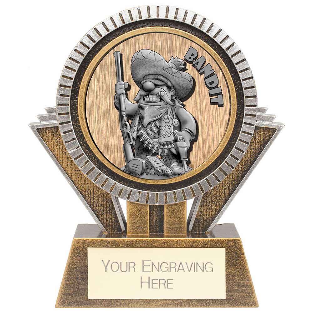 Apex Goof Balls Bandit Award Antique Gold & Silver 130mm