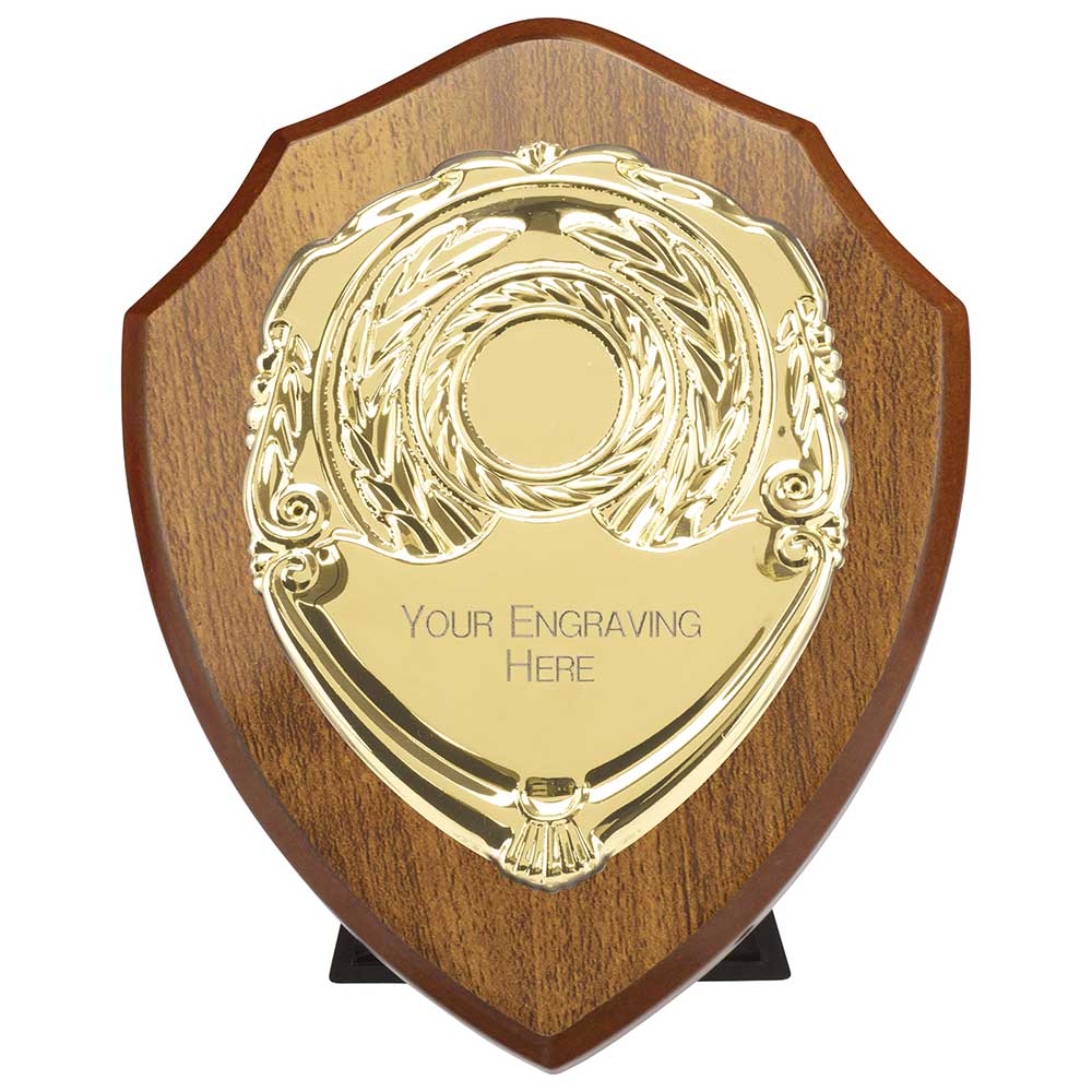 Reward Shield & Front Walnut & Gold 175mm