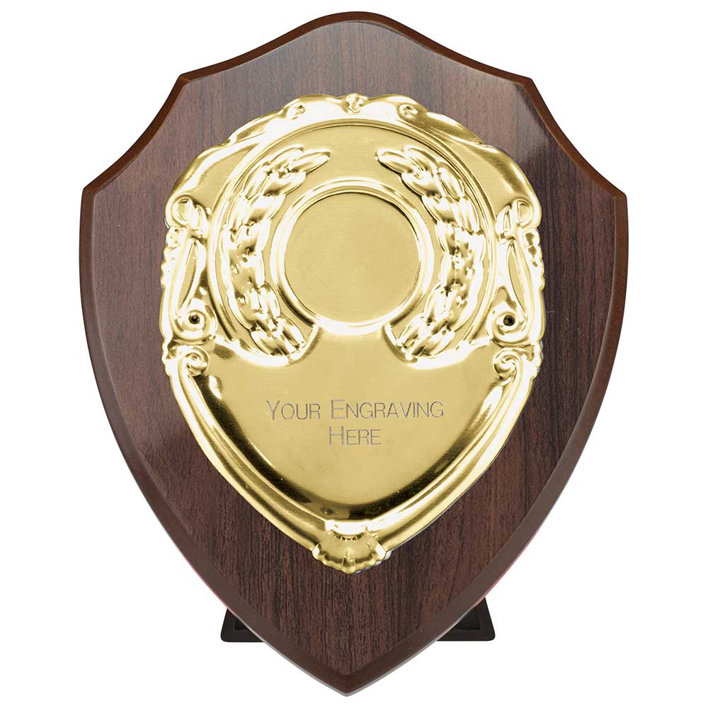 Reward Shield & Front Cracked Cherry & Gold 125mm