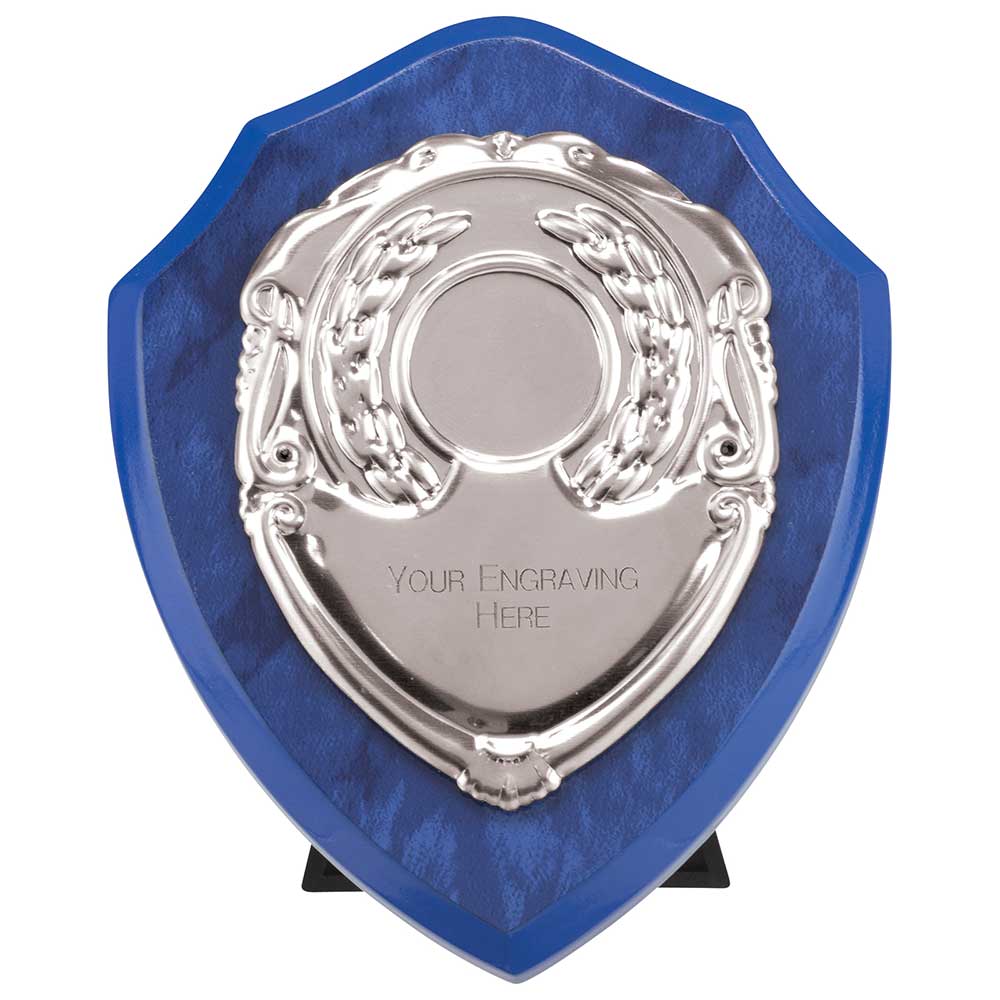 Reward Shield & Front Azure Blue & Silver 125mm