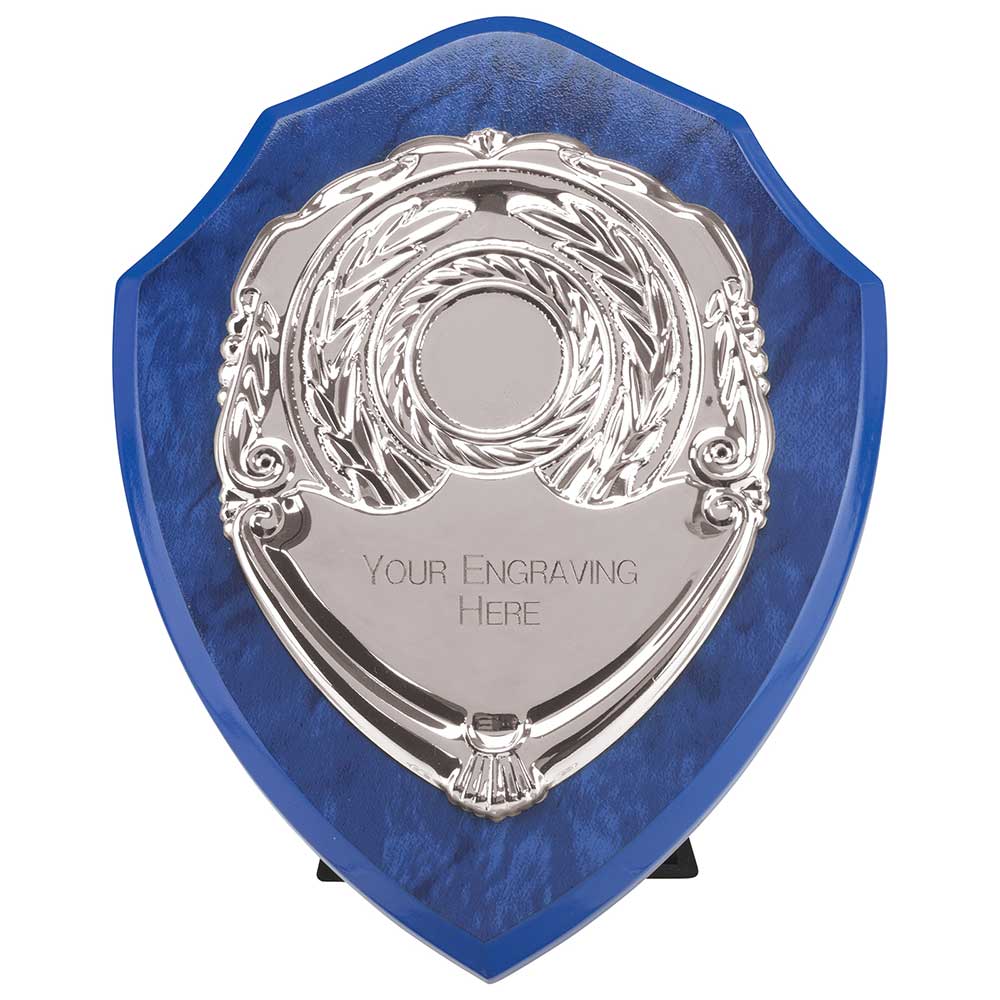Reward Shield & Front Azure Blue & Silver 175mm