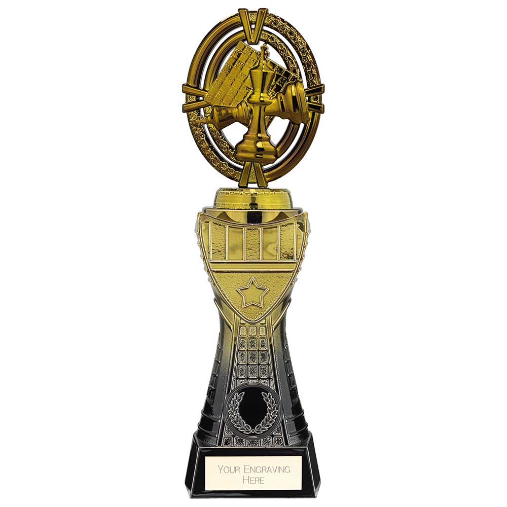 Maverick Heavyweight Chess Award Black & Gold 250mm