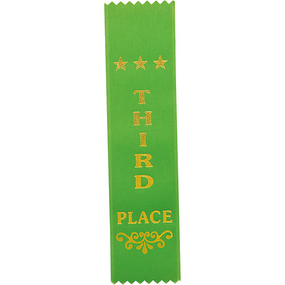 Recognition 3rd Place Ribbon Green 200 x 50mm