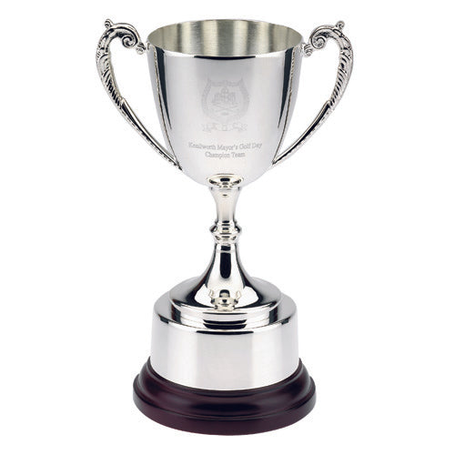 Silver Bright Plated Traditional Cup - 8.5In
