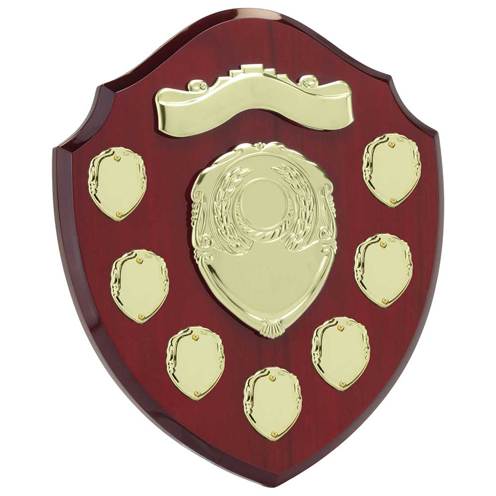 Mountbatten Annual Shield Rosewood & Gold 7yr 255mm
