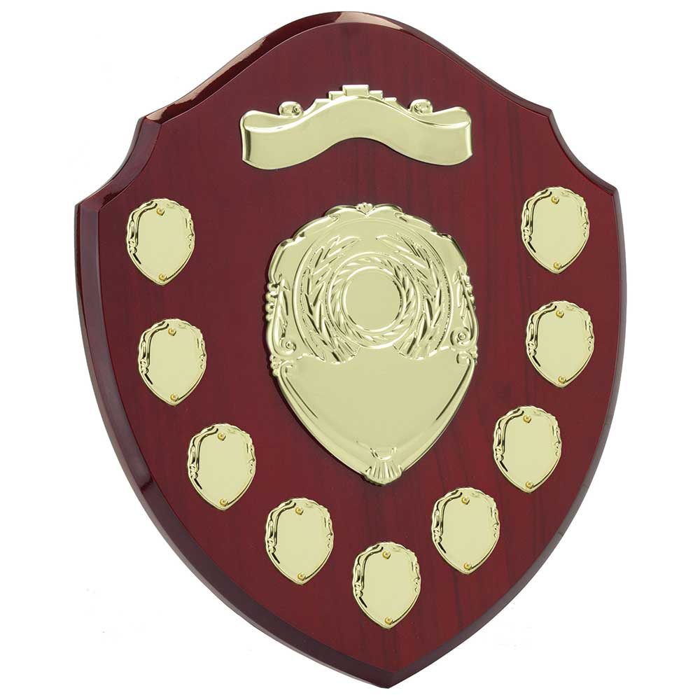Mountbatten Annual Shield Rosewood & Gold 9yr 305mm