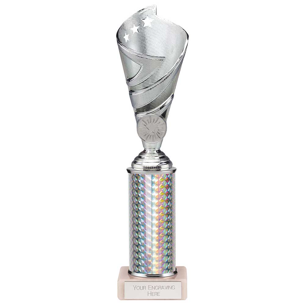 Hurricane Multisport Plastic Tube Cup Silver 265mm