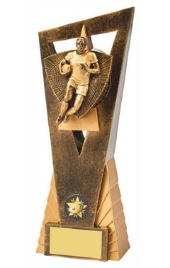 Antique Gold Male Rugby Player Edge Award Ant Gold 23cm