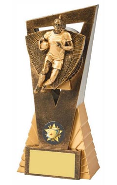 Antique Gold Male Rugby Player Edge Award Ant Gold 18cm