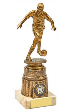 Antique Gold Male Footballer Award Ant Gold 20cm