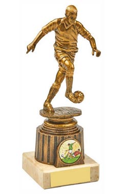 Antique Gold Male Footballer Award Ant Gold 18.5cm