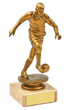 Antique Gold Male Footballer Award Ant Gold 14.5cm