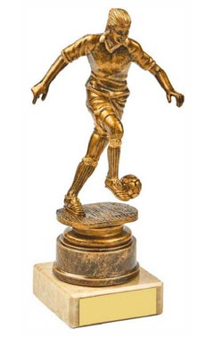 Antique Gold Female Footballer Award Ant Gold 16.5cm