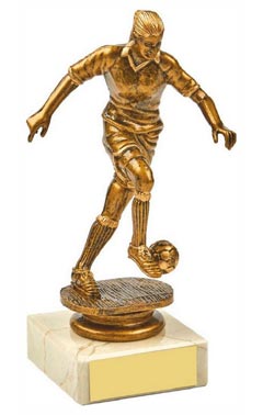 Antique Gold Female Footballer Award Ant Gold 14.5cm