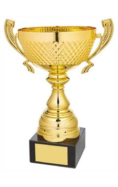 Gold Presentation Cup with Handles Gold 30cm