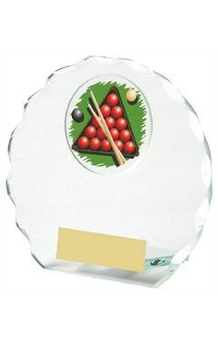 Jade Glass Snooker/Pool Award Jade 11cm