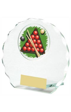 Jade Glass Snooker/Pool Award Jade 10cm