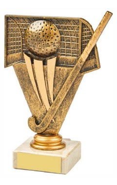 Antique Gold Hockey Holder Award Ant Gold 15cm