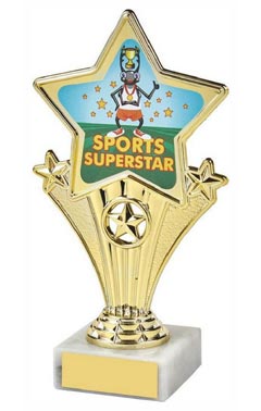 Fun Star Award - Sports Superstar Gold 18cm