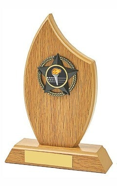 Light Oak Sail Wood Stand Award Light Oak 19cm