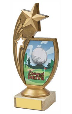 Longest Drive Star Holder Award Ant Gold 17cm