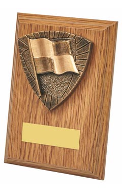 Assistant Referee Wood Plaque Award Light Oak 13cm