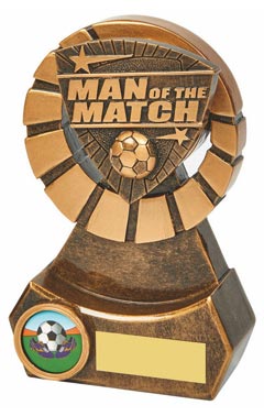 Man of the Match Resin Award Ant Gold 14cm