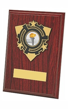 Wood Plaque Award Dark Wood 15cm