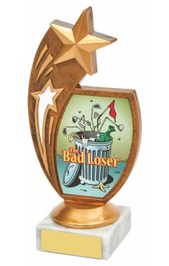 Antique Gold Star Awards - 'Bad Loser' Ant Gold 17cm