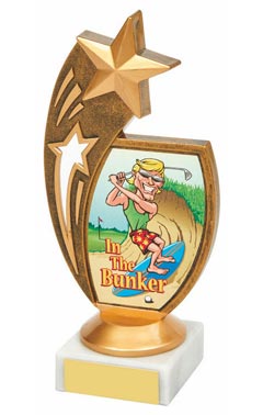 Antique Gold Star Awards - 'In the Bunker' Ant Gold 17cm