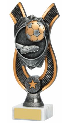 Football Boot & Ball Award Ant Silver 18cm