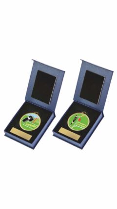 60mm Enamel Referee Medal in Case Gold 18cm