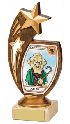 "Old Git" Fun Award Ant Gold 17cm