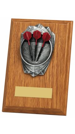 "Rose" Light Oak Tri Darts Plaque Light Oak 15cm