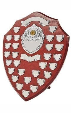 Annual Presentation Shield Dark Wood 25cm