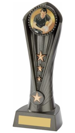 Gun Metal Silver "Cobra" Male Rugby Award Ant Silver 23cm