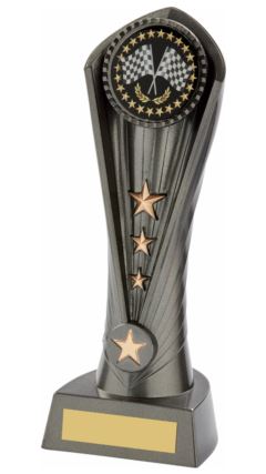 Gun Metal Silver "Cobra" Crossed flags Award Ant Silver 23cm