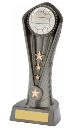 Gun Metal Silver "Cobra" Netball Award Ant Silver 21cm