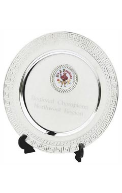 Silver Plate Salver Award with Stand Silver 15cm