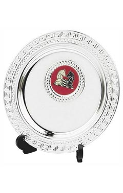 Silver Plate Salver Award with Stand Silver 10cm