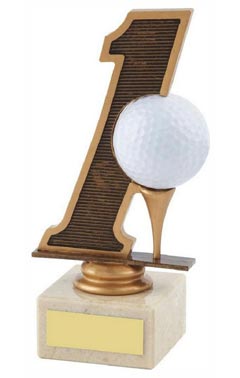 Hole in One Golf Trophy (Ball not Included) Ant Gold 16cm