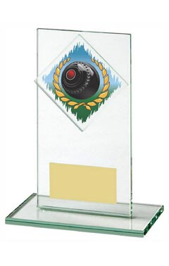 Jade Glass Lawn Bowls Award Jade 14cm