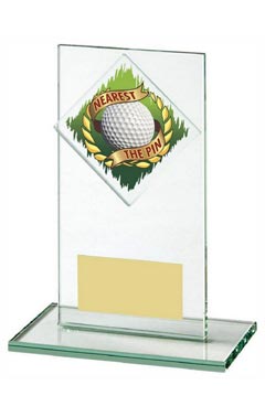 Jade Glass Nearest the Pin Golf Award Jade 14cm