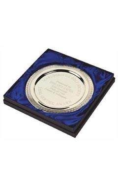 Silver Plated Salver (In Presentation Case) Silver 25cm